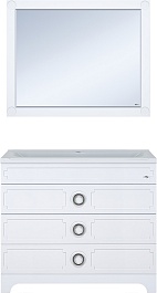 Misty Мебель для ванной Лейла 100 3 ящика белая – фотография-1